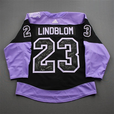 Lot Detail - Jackson Cates - Warm-Up Issued Hockey Fights Cancer