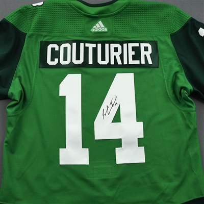 Sean Couturier - St. Patrick's Day Warm-Up Worn Autographed Jersey 