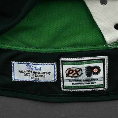 Sean Couturier - St. Patrick's Day Warm-Up Worn Autographed Jersey 