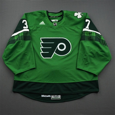 Brian Elliott - St. Patrick's Day Warm-Up Worn Autographed Jersey 