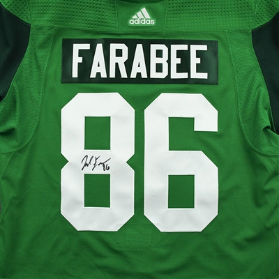 Joel Farabee - St. Patrick's Day Warm-Up Worn Autographed Jersey 