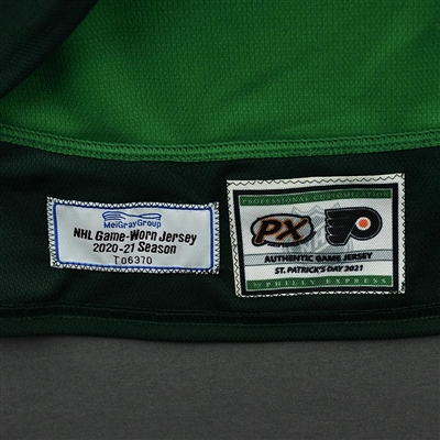 Joel Farabee - St. Patrick's Day Warm-Up Worn Autographed Jersey 