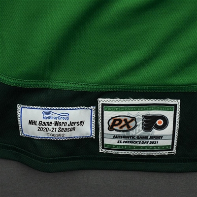 Claude Giroux - St. Patrick's Day Warm-Up Worn Autographed Jersey 