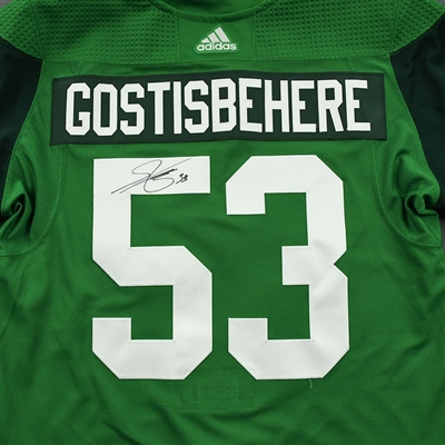 Shayne Gostisbehere - St. Patrick's Day Warm-Up Worn Autographed Jersey 
