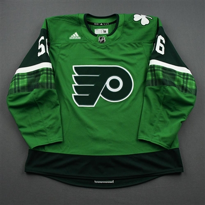 Erik Gustafsson - St. Patrick's Day Warm-Up Issued Autographed Jersey 
