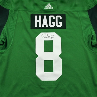 Robert Hagg - St. Patrick's Day Warm-Up Issued Autographed Jersey 