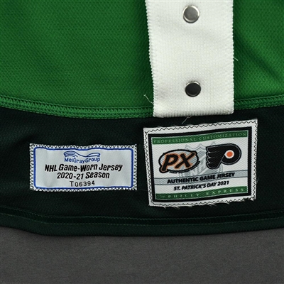 Robert Hagg - St. Patrick's Day Warm-Up Issued Autographed Jersey 