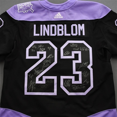40-Autographed Authentic Hockey Fights Cancer Warmup Jersey