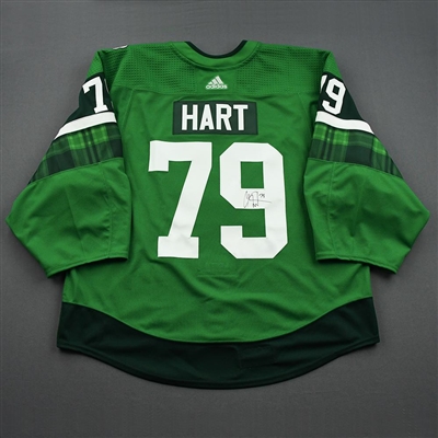 Carter Hart - St. Patrick's Day Warm-Up Worn Autographed Jersey 