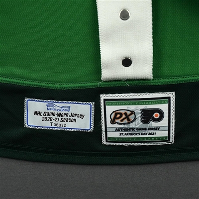Carter Hart - St. Patrick's Day Warm-Up Worn Autographed Jersey 