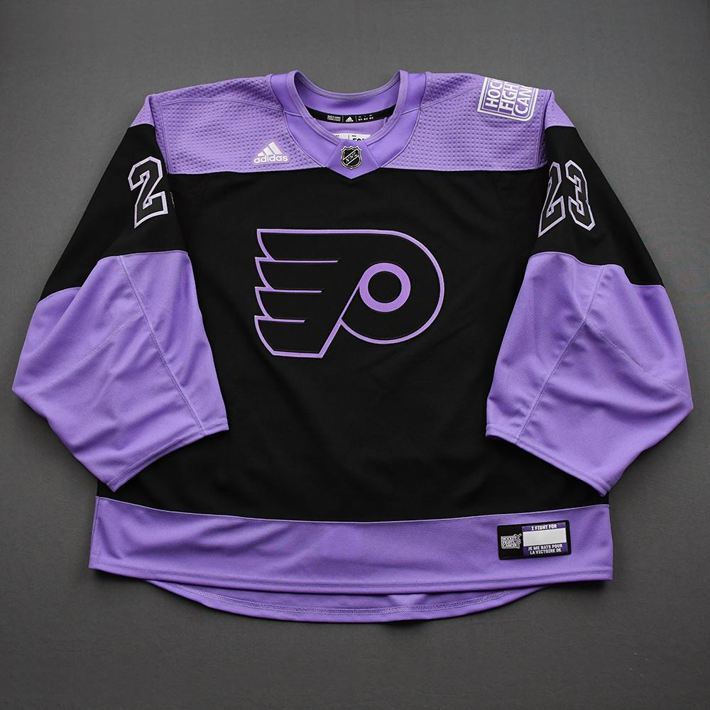 Lot Detail - Robert Hagg - Warm-Up Worn Hockey Fights Cancer