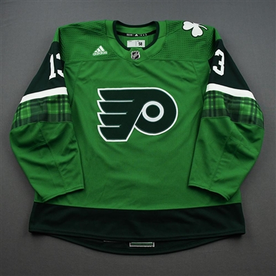 Kevin Hayes - St. Patricks Day Warm-Up Worn Autographed Jersey 