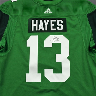 Kevin Hayes - St. Patrick's Day Warm-Up Worn Autographed Jersey 