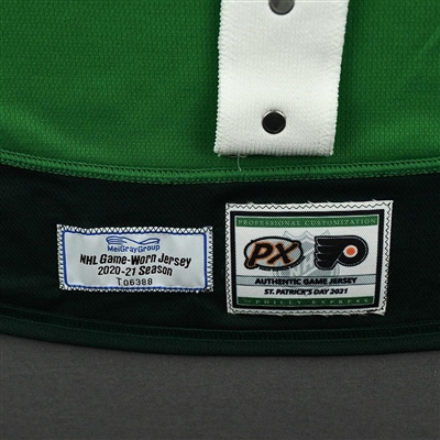 Kevin Hayes - St. Patrick's Day Warm-Up Worn Autographed Jersey 