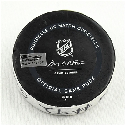 Evgeny Kuznetsov - Washington Capitals - Goal Puck - April 4, 2021 vs. New Jersey Devils (Devils Logo)