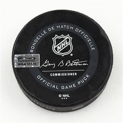 Patrik Laine - Columbus Blue Jackets - Goal Puck - February 7, 2021 vs. Carolina Hurricanes (Blue Jackets Logo)