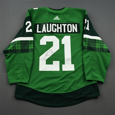 Scott Laughton - St. Patrick's Day Warm-Up Worn Autographed Jersey 