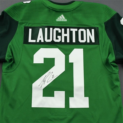 Scott Laughton - St. Patrick's Day Warm-Up Worn Autographed Jersey 