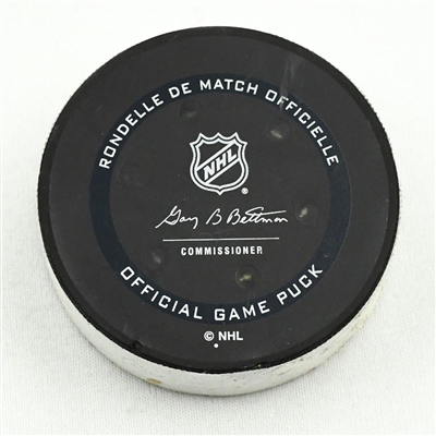 Oskar Lindblom - Philadelphia Flyers - Goal Puck - (Rare TRACKING PUCK) January 13, 2021 vs. Pittsburgh Penguins (NHL Logo)