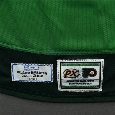 Oskar Lindblom - St. Patrick's Day Warm-Up Worn Autographed Jersey 