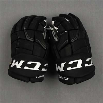 Charlie McAvoy - Game-Worn - CCM HG QL Gloves - 2020-21 NHL Season