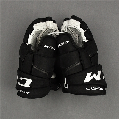 Charlie McAvoy - Game-Worn - CCM HG QL Gloves - 2020-21 NHL Season