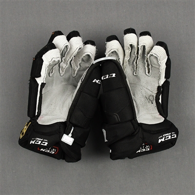 Charlie McAvoy - Game-Worn - CCM HG QL Gloves - 2020-21 NHL Season