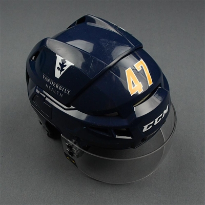 Michael McCarron - Game-Worn Reverse Retro Helmet - 2020-21 NHL Season