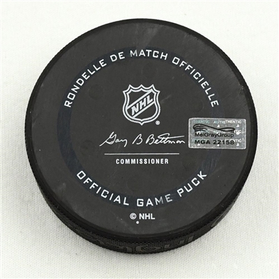 Nashville Predators - Game Puck - (Rare TRACKING PUCK) January 18, 2021 vs. Carolina Hurricanes (NHL Logo)