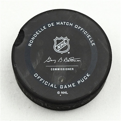 Nashville Predators - Game Puck - (Rare TRACKING PUCK) January 18, 2021 vs. Carolina Hurricanes (NHL Logo)