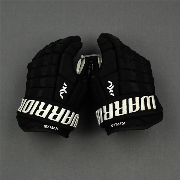 Torey Krug - Game-Worn - Warrior AX1 Gloves - 2019-20 NHL Season