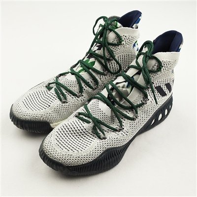 Andrew Wiggins - adidas Crazy Explosive 2016 White with Blue Bottom- Sample Tag