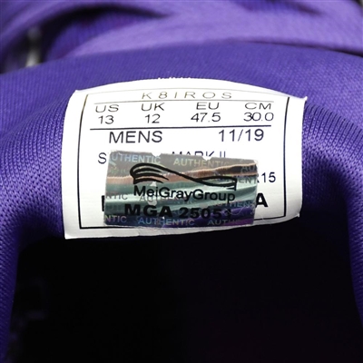 Spencer Dinwiddie - 2019 K8iros Mark II PE (Purple) - January 4, 2020 @ Toronto Raptors