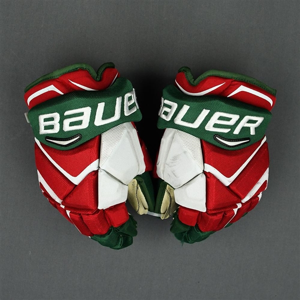 Jesper Bratt - Game-Worn Heritage Gloves - 2019-20 NHL Season