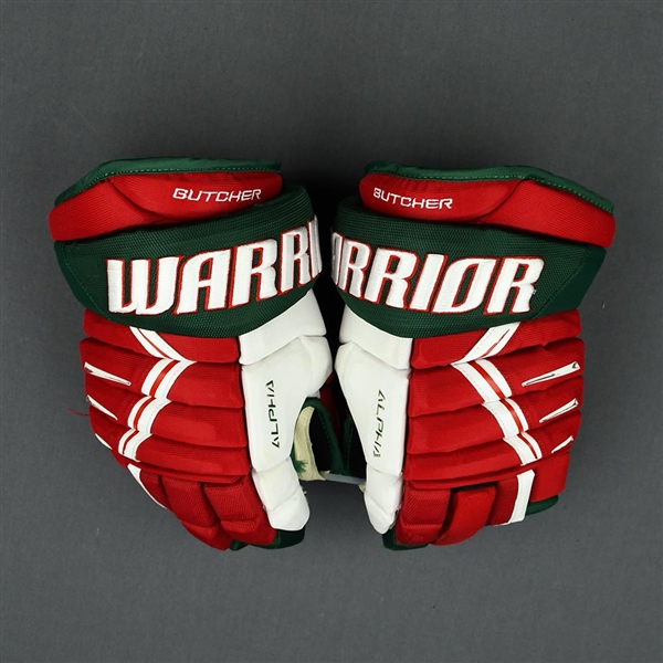 Will Butcher - Game-Worn Heritage Gloves - 2019-20 NHL Season