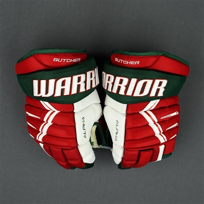 Will Butcher - Game-Worn Heritage Gloves - 2019-20 NHL Season