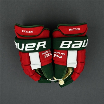 John Hayden - Game-Worn Heritage Gloves - 2019-20 NHL Season