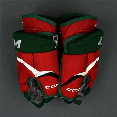 Nico Hischier - Game-Worn Heritage Gloves - 2019-20 NHL Season