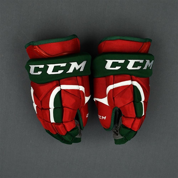 Michael McLeod - Game-Worn Heritage Gloves - 2019-20 NHL Season