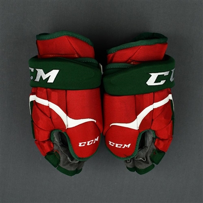 Michael McLeod - Game-Worn Heritage Gloves - 2019-20 NHL Season