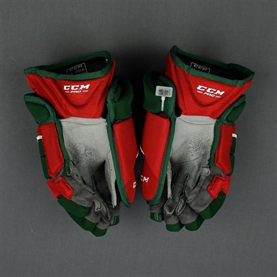 Michael McLeod - Game-Worn Heritage Gloves - 2019-20 NHL Season