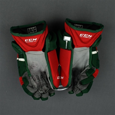 Matt Tennyson - Game-Worn Heritage Gloves - 2019-20 NHL Season