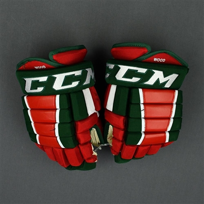 Miles Wood - Game-Worn Heritage Gloves - 2019-20 NHL Season