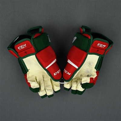 Miles Wood - Game-Worn Heritage Gloves - 2019-20 NHL Season
