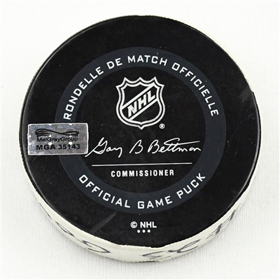 Mikhail Maltsev - New Jersey Devils - Goal Puck - March 6, 2021 vs. New York Rangers (Devils Logo)