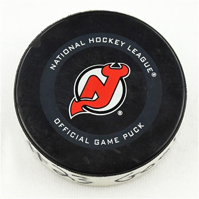 Mikhail Maltsev - New Jersey Devils - Goal Puck - March 6, 2021 vs. New York Rangers (Devils Logo)