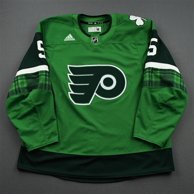 Philippe Myers - St. Patrick's Day Warm-Up Worn Autographed Jersey 