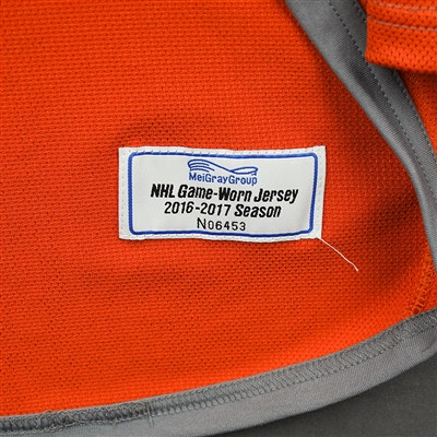 Adam Larsson - Edmonton Oilers - Practice-Worn Jersey - 2016-17 NHL Season