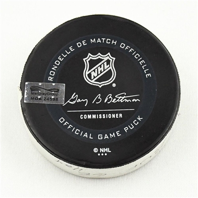 Victor Olofsson - Buffalo Sabres - Goal Puck - January 24, 2021 vs. Washington Capitals (Capitals Logo)