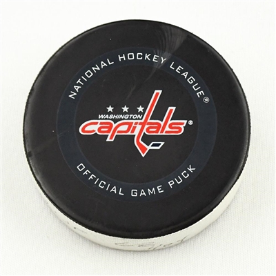 Victor Olofsson - Buffalo Sabres - Goal Puck - January 24, 2021 vs. Washington Capitals (Capitals Logo)